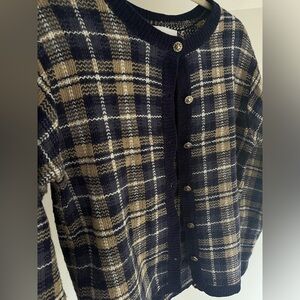 vintage plaid sweater
